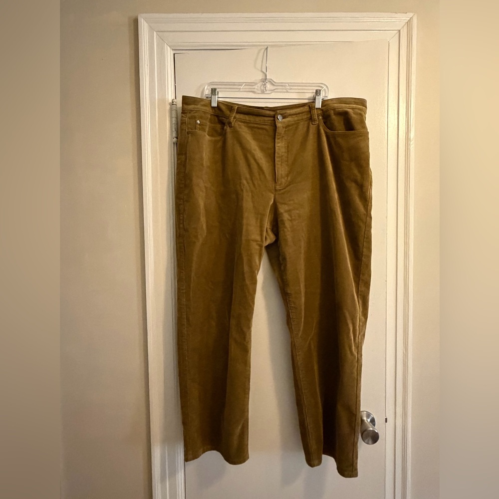 Eileen Fisher Organic Cotton Corduroy Pant Light Brown Camel Size 22